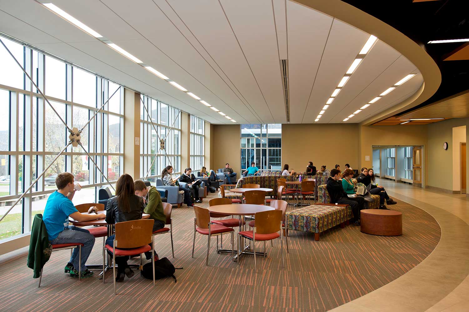 Natural lighting improvements helped the academic building renovation at Sanford Hall achieve LEED Silver Certification.